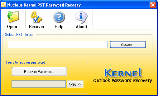 Screenshot of Free PST Password Recovery